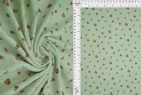 1 Yard Cotton Style Ditsy Pointelle Print Knit Fabric, 61/63″ Wide 93% Polyester and 7% Spandex Blend